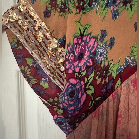 Free People Rare Floral Dress with Sequin - Picture 4 of 6
